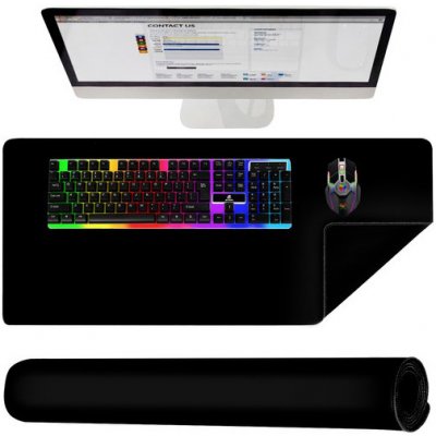 ISO 18625 Podložka pod klávesnici a myš 90 x 45 cm černá – Sleviste.cz