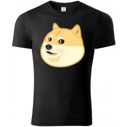 MemeMerch tričko Doge černá