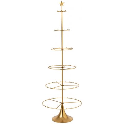 Exkluzivní zlatý kovový vánoční strom na ozdoby Tree Gold – 66*66*196 cm - J-Line by Jolipa – Hledejceny.cz