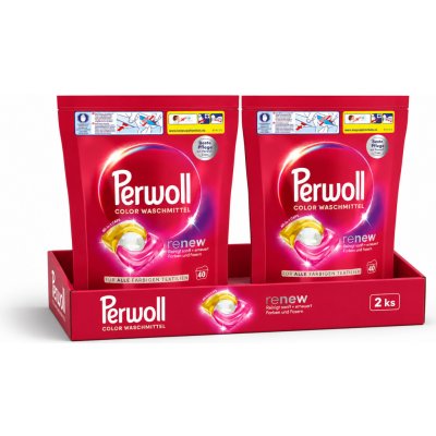 Perwoll Renew Color prací kapsle All-in-One 2 x 40 PD – Zboží Mobilmania