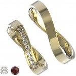 Aranys Zlaté snubní prsteny Viola Granát 16230 – Zboží Mobilmania