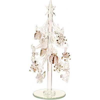 Villeroy & Boch Winter Collage Accessoires skleněný vánoční stromek s ozdobami 8 cm – Zboží Dáma