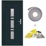 OMAXI Vchodové dveře Antracitová 88 x 200 cm PVC 787563 – Hledejceny.cz