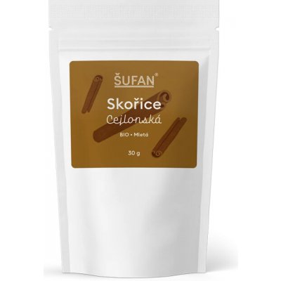 Šufán BIO cejlonská skořice mletá 30 g – Zboží Dáma