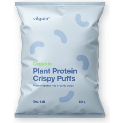 Vilgain Plant Protein Crispy Puffs BIO mořská sůl 50 g – Zboží Dáma