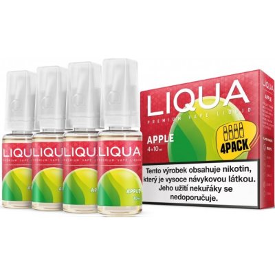 Ritchy Liqua 4Pack Apple 4 x 10 ml 3 mg – Zboží Mobilmania