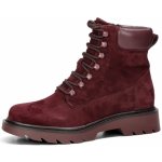 Tamaris dámské stylové kotníkové kozačky bordó – Zboží Dáma