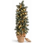 Aga Umělý vánoční stromek v květináči 85 cm zasněžený s LED osvětlením – Hledejceny.cz