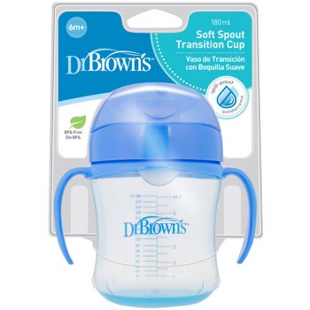 Dr.Browns hrnek s měkkým náustkem modrý TC61004 180 ml