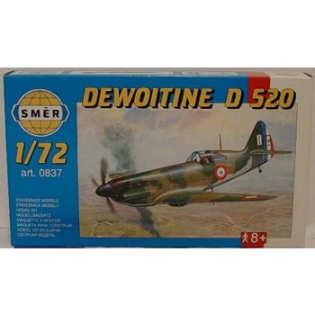 Směr Model Dewoitine D 520 11x14cm v krabici 25x14 5x4 5cm 1:72