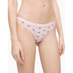 CALVIN KLEIN Dámské tanga kalhotky One Micro Thong Panty, Sleeping Star Print Pearly Pink Růžová