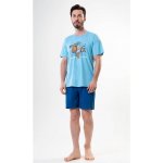 Boss pánské pyžamo krátké modré – Zboží Dáma