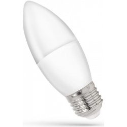 SPECTRUMLED LED CANDLE C38 E-27 230V 8W Teplá bílá