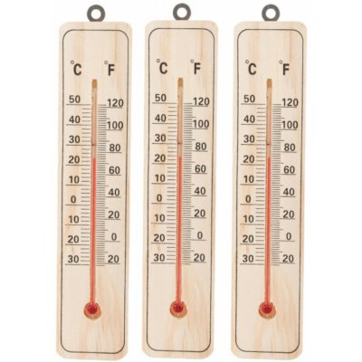 Verk 07185 Teploměr venkovní 22 cm dřevěný, 3 ks – Sleviste.cz