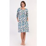 Dámské domácí šaty Listy L tyrkysová – Zboží Dáma