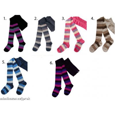 Design Socks Dětské pruhované punčocháče č.1