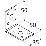 Domax KL1 úhelník spojovací 50x50x35x2,5 mm – HobbyKompas.cz Domax KL1 úhelník spojovací 50x50x35x2,5 mm – HobbyKompas.cz