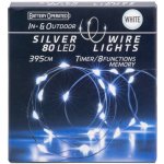 LED světelný řetěz venkovní bílá barva 80ks diod s časovačem – Hledejceny.cz