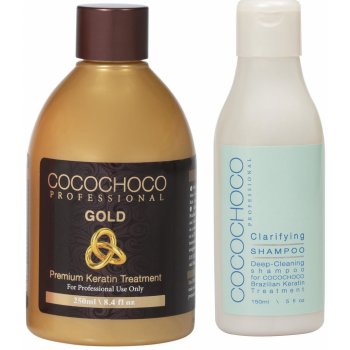 Cocochoco Gold Brazilský keratin 250 ml + čistící šampon 150 ml dárková sada