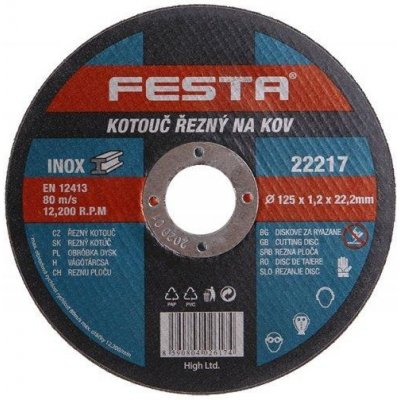 Kotouč řezný FESTA na kov 125x1. 2x22. 2mm