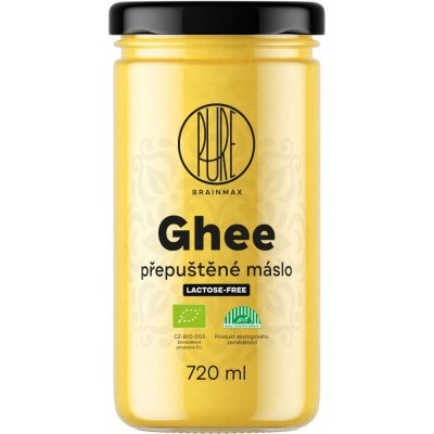 BrainMax Pure Ghee přepuštěné Máslo Ghí Bio 720 ml – Zbozi.Blesk.cz