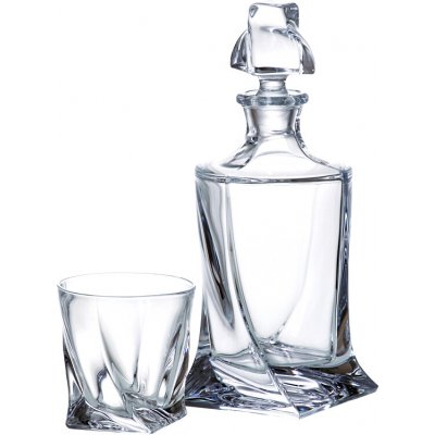 Bohemia Crystal Whisky set Quadro (1 karafa + 6 sklenic) – Hledejceny.cz