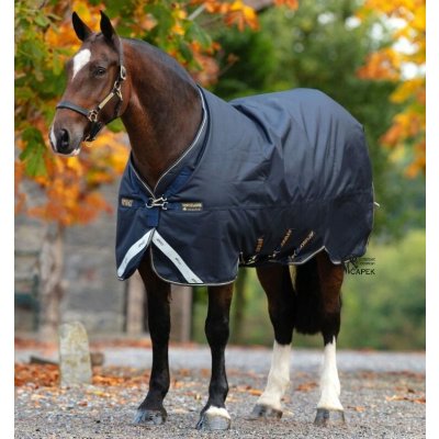 Horseware Deka výběhová AMIGO BRAVO 12 XL Tm. modrá zlatá – Zboží Dáma