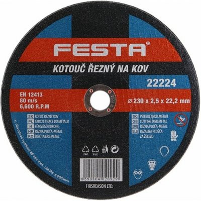 Festa Kotouč řezný na kov 230 x 2.5 x 22.2 mm – Sleviste.cz