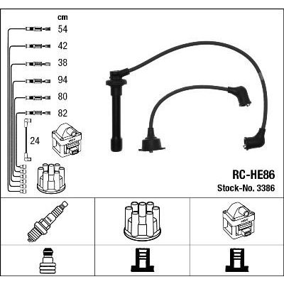 Sada kabelů pro zapalování NGK 3386 – Zboží Mobilmania