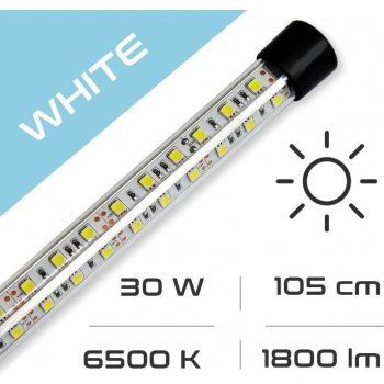 Aquastel LED osvětlení Glass white 30 W, 105 cm, 6500 K