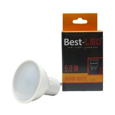 Best-LED LED žárovka GU10, 5W 40W , teplá bílá 90BGU105440W – Zbozi.Blesk.cz
