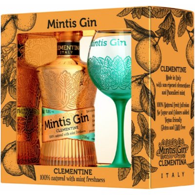 Mintis Gin Gin Mintis Clementine mandarinka 41,8% 0,7 l (dárkové balení sklenice) – Zboží Mobilmania