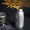 Květina House Doctor Hliníková váza Fenja Antique Silver 26 cm, stříbrná barva, kov