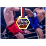 Akrylátová medaile Kickbox Zlatá – Zboží Dáma