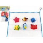 Teddies Zvířátka do vany gumová 6ks se síťkou v sáčku 18x28x12m+ 5cm – Zboží Dáma