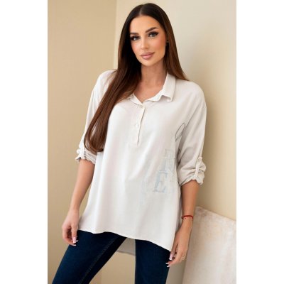 Kesi dámská halenka ART31007 béžová – Sleviste.cz