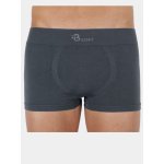 Gino bezešvé boxerky Micro Cotton Long Tmavě šedé – Zboží Dáma