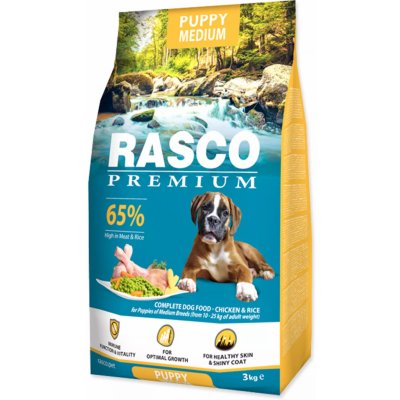 Krmivo Rasco Premium Puppy Medium kuře s rýží 3kg