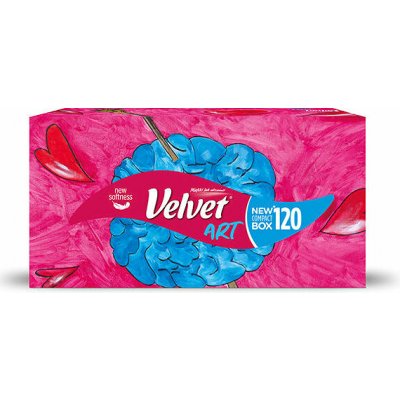Velvet Art hygienické kapesníky v krabičce 3-vrstvé 120 ks – Zboží Mobilmania