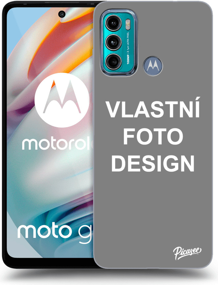 Pouzdro Picasee silikonové Motorola Moto G60 - Vlastní design/motiv černé