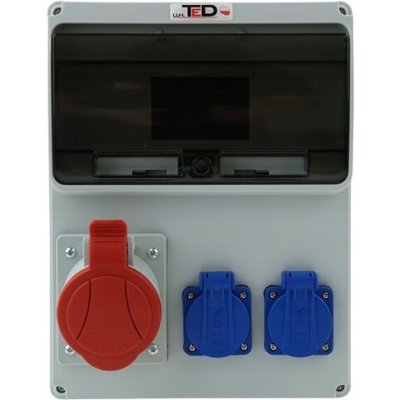 STAVEBNÍ ROZVADĚČ ELEKTRICKÝ 400V 32A/5P + 2 X 230V 16A 11 MODULŮ – Hledejceny.cz