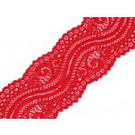 Prima-obchod Elastická krajka / vsadka šíře 65 mm, barva 9 červená – Zboží Dáma