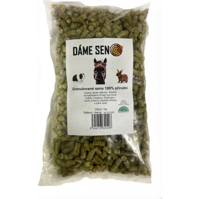 Dáme seno Granulované seno BIO české 1 kg – Zboží Mobilmania