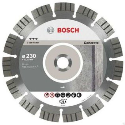 Bosch Diamantový dělicí kotouč Best for Concrete 230 x 22,23 x 2,4 x 15 mm 2608602655 – Zboží Mobilmania