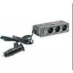 Rozbočovač zapalovače 3 výstupy+1USB Lampa LAM39048 – Hledejceny.cz