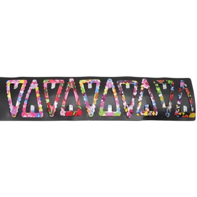 Barevné sponky - tvar trojúhelníku, 10 ks – Zboží Dáma