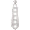 Kravata Párty kravata LED stříbrná m