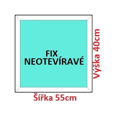 Soft Plastové okno 55x40 cm FIX neotevíravé – Zbozi.Blesk.cz