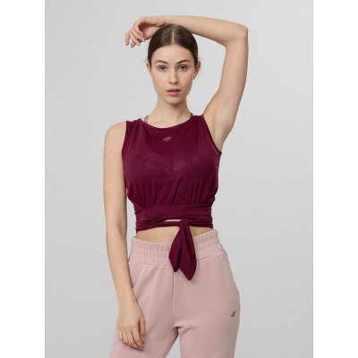 4F WOMENS T SHIRT TSD025 60S BURGUNDY Červená – Hledejceny.cz