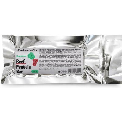 ProteinaCo Proteinová tyčinka s hovězím masem zelenina 50 g – Zboží Mobilmania
